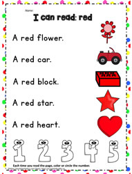 Sight Word to Read - red